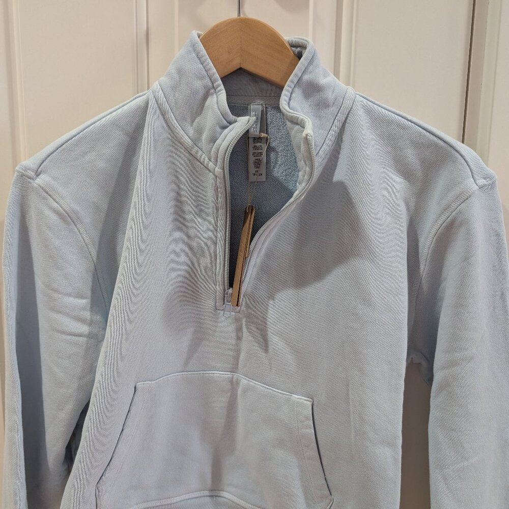 Brand NWT Skims French Terry Shrunken Half Zip Opal XS